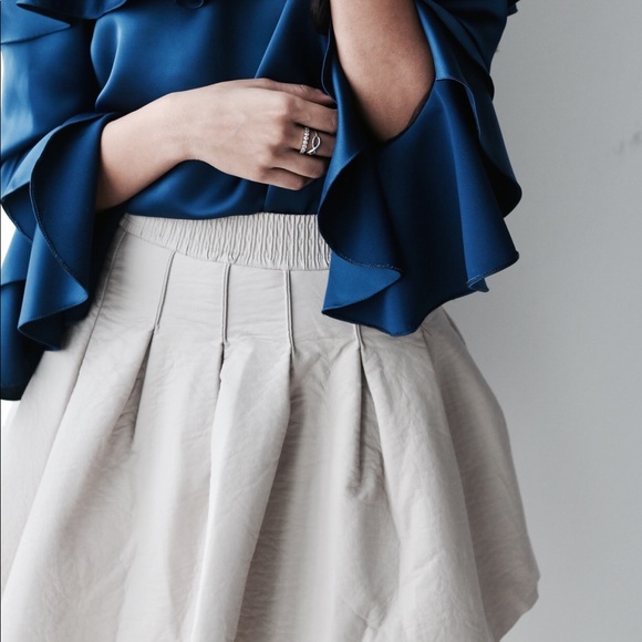 High Waisted Leather Mini Skirt - Picture 3 of 7